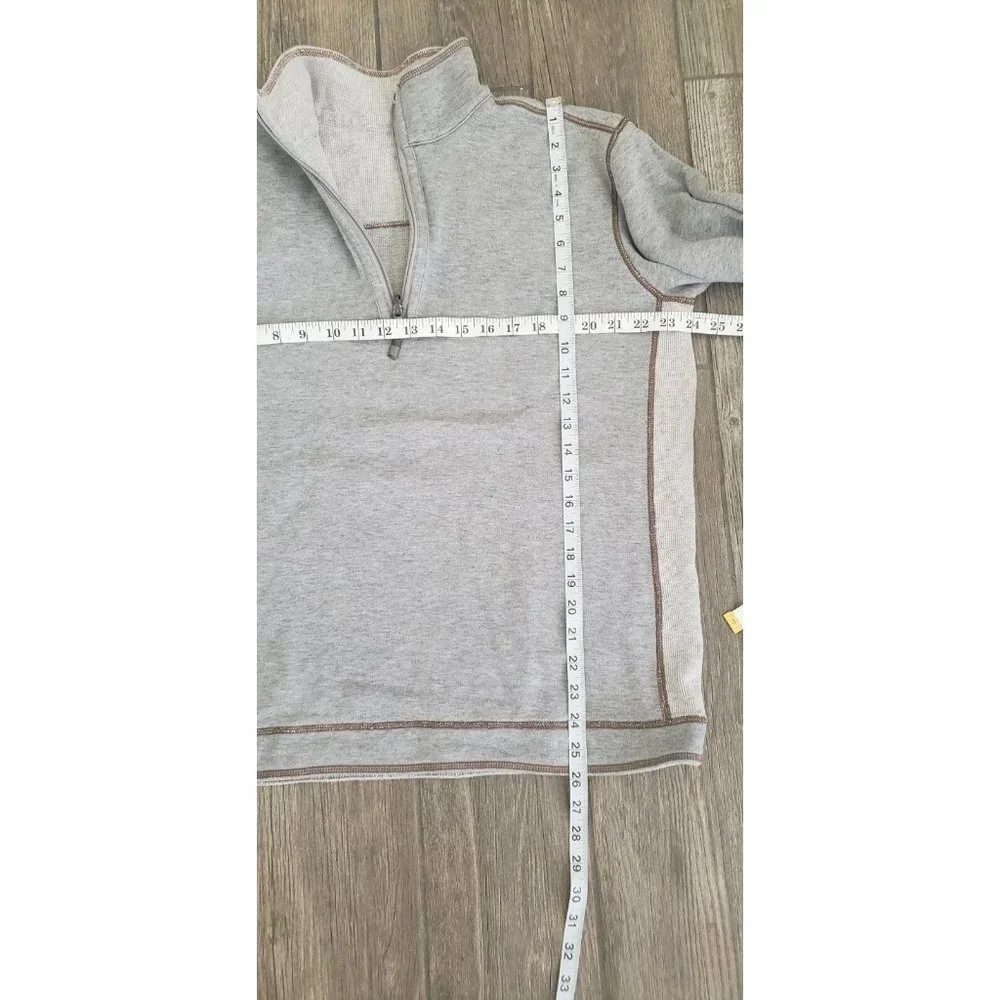 Tommy Bahama Jean 1/4 Zip Sweater Men Large Reversible Neutral Tone Long Sleeve - Picture 9 of 12